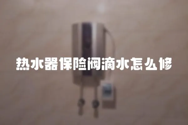 熱水器保險閥滴水怎么修