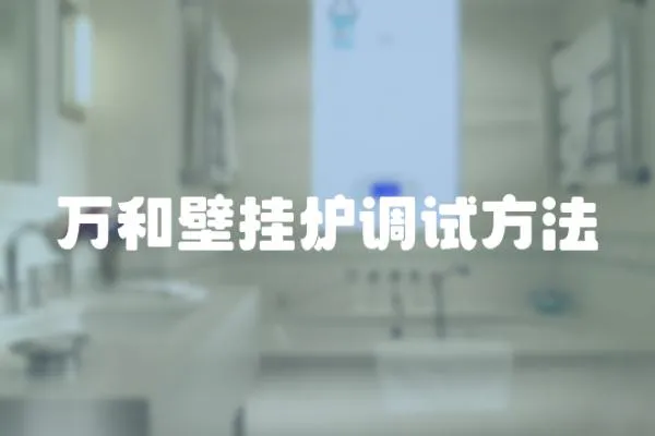 萬和壁掛爐調試方法