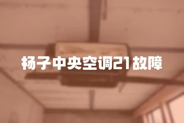 楊子中央空調21故障