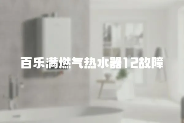 百樂滿燃氣熱水器12故障