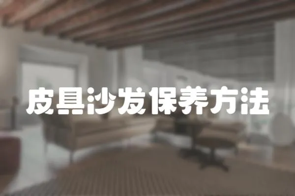 皮具沙發保養方法