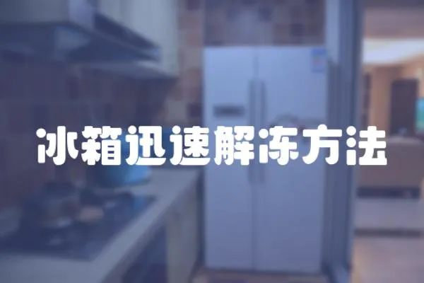 冰箱迅速解凍方法