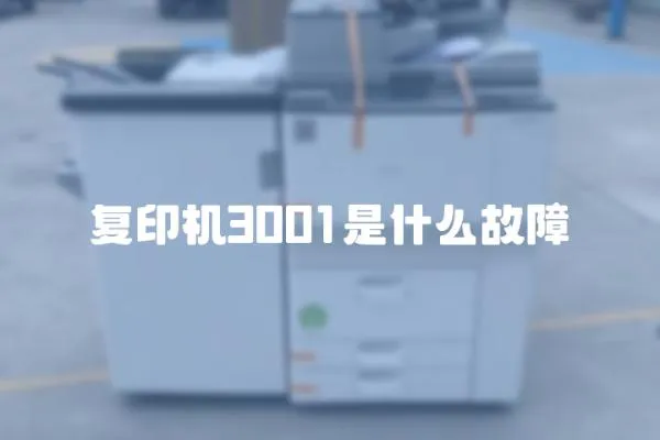 復印機3001是什么故障