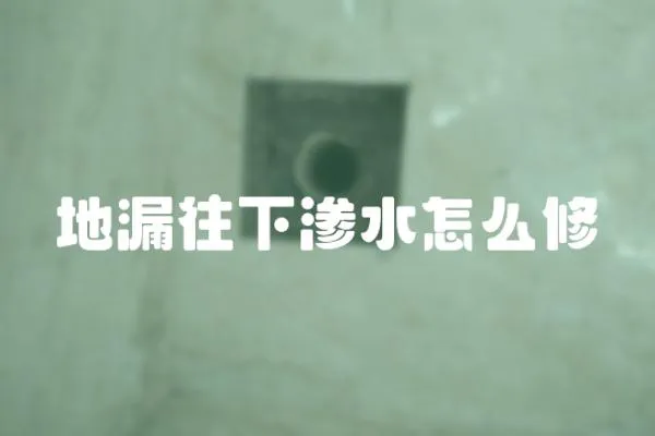 地漏往下滲水怎么修