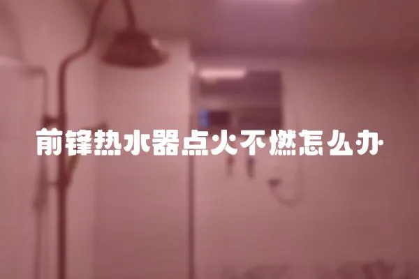 前鋒熱水器點火不燃怎么辦