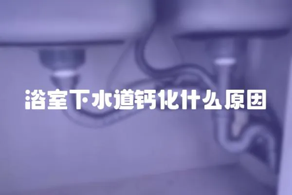浴室下水道鈣化什么原因