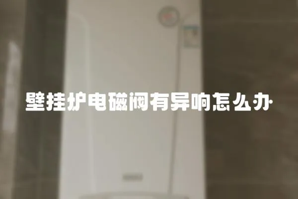 壁掛爐電磁閥有異響怎么辦