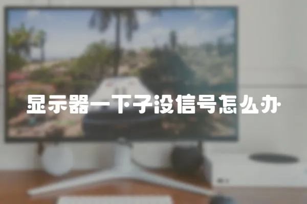 顯示器一下子沒信號怎么辦