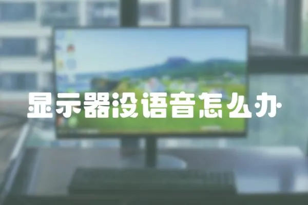 顯示器沒語音怎么辦