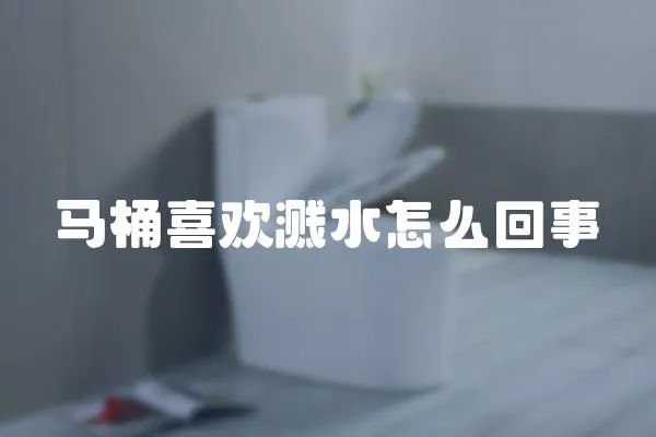 馬桶喜歡濺水怎么回事