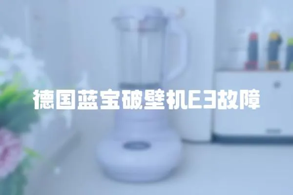 德國藍寶破壁機E3故障