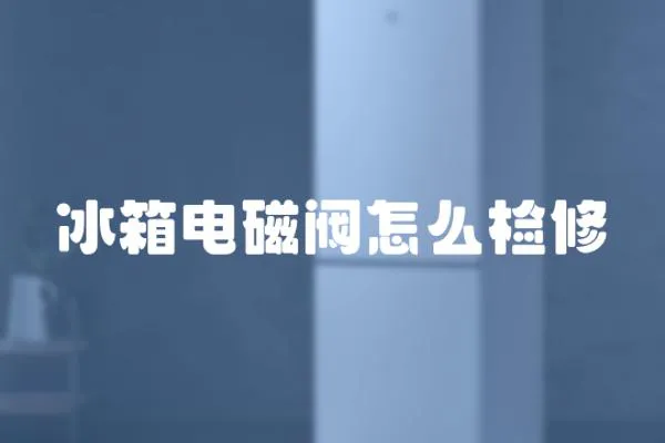 冰箱電磁閥怎么檢修