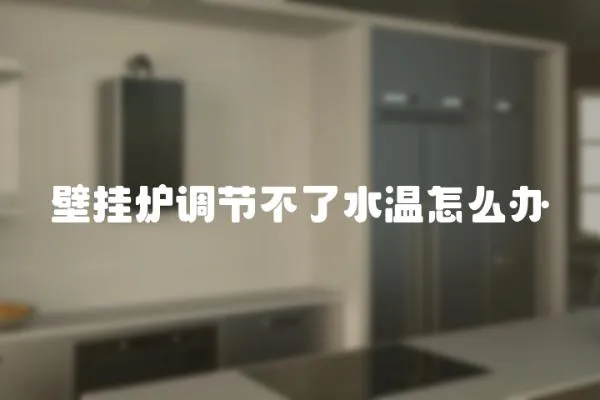 壁掛爐調節不了水溫怎么辦
