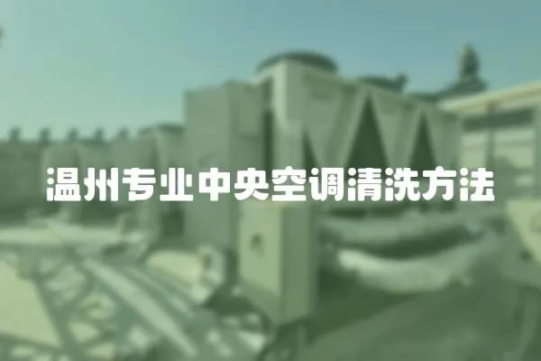 溫州專業(yè)中央空調(diào)清洗方法