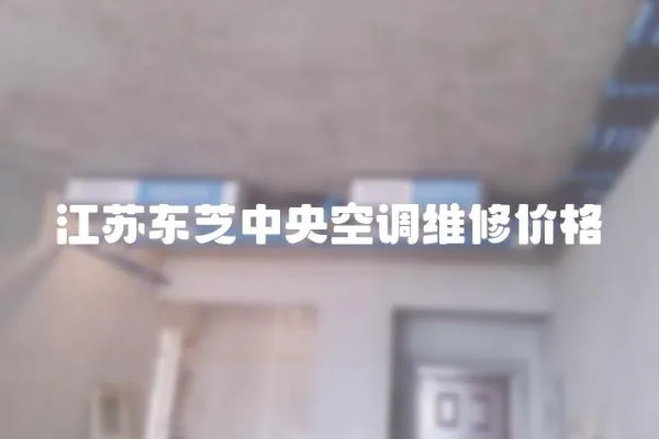 江蘇東芝中央空調(diào)維修價(jià)格