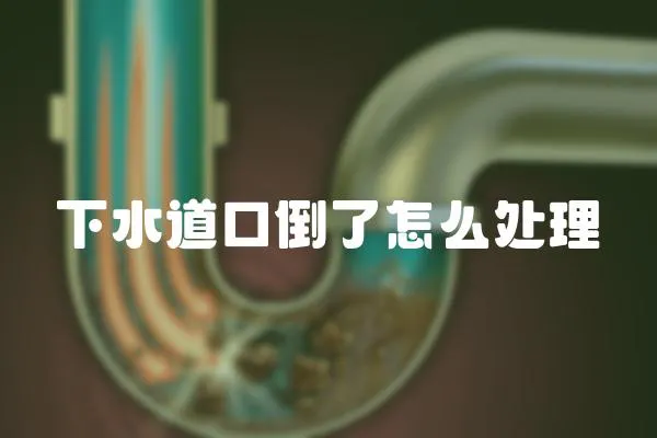 下水道口倒了怎么處理