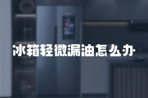 冰箱輕微漏油怎么辦