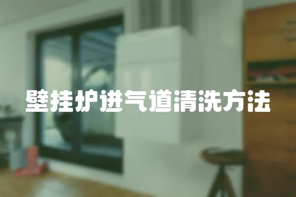 壁掛爐進氣道清洗方法