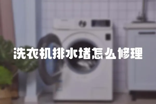 洗衣機(jī)排水堵怎么修理