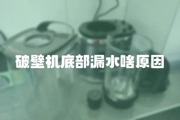 破壁機底部漏水啥原因