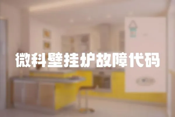 微科壁掛爐故障代碼