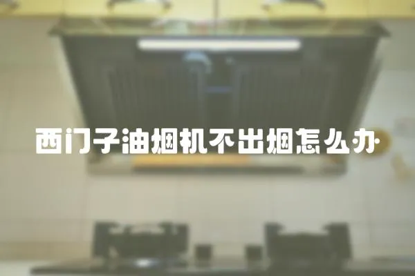 西門子油煙機不出煙怎么辦