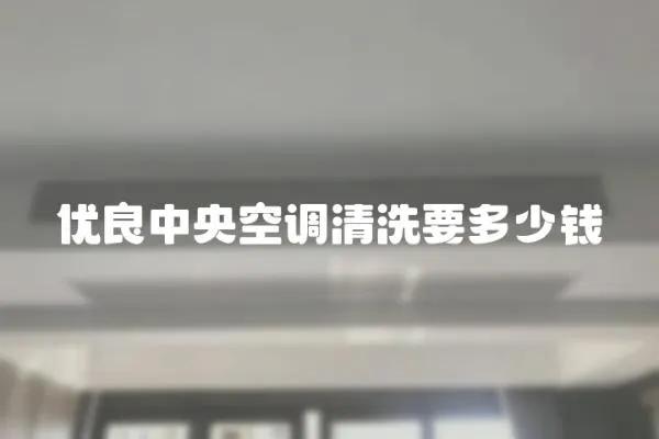 優良中央空調清洗要多少錢