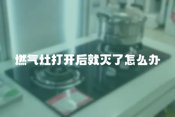 燃氣灶打開后就滅了怎么辦