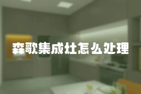 森歌集成灶怎么處理