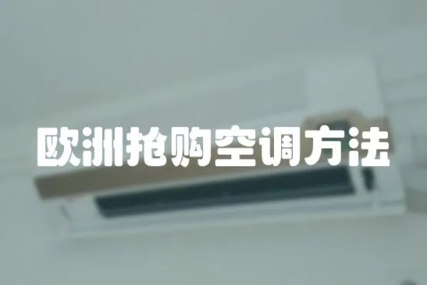 歐洲搶購空調(diào)方法