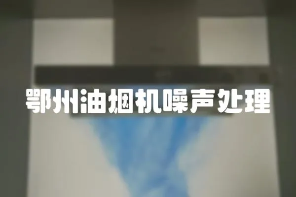 鄂州油煙機(jī)噪聲處理