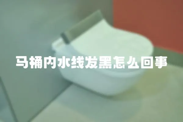 馬桶內水線發黑怎么回事