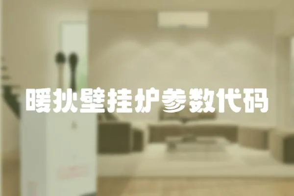 暖狄壁掛爐參數代碼