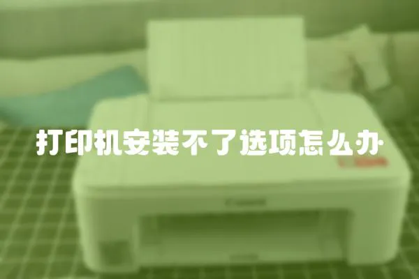 打印機安裝不了選項怎么辦