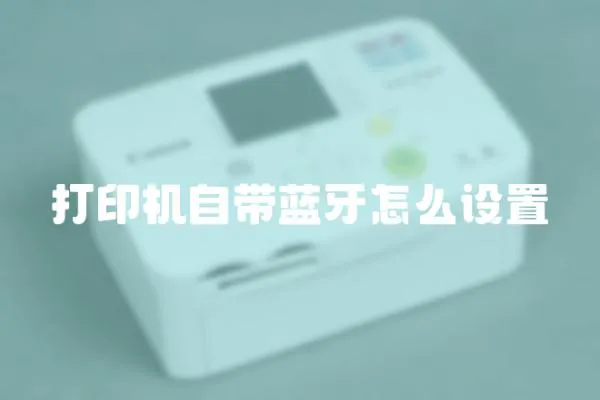 打印机自带蓝牙怎么设置