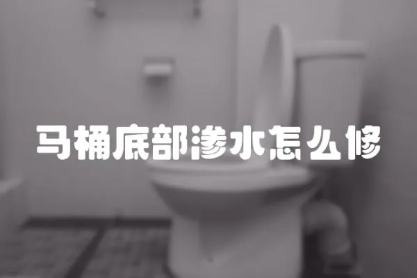 馬桶底部滲水怎么修