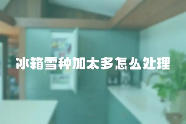冰箱雪種加太多怎么處理