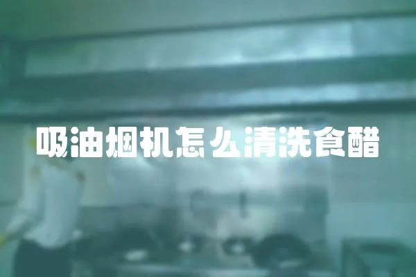 吸油煙機怎么清洗食醋