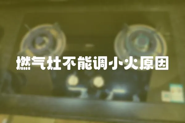 燃?xì)庠畈荒苷{(diào)小火原因