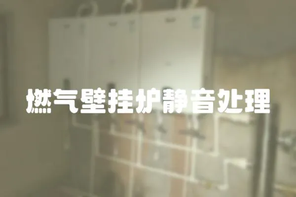 燃氣壁掛爐靜音處理