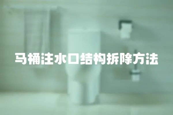 馬桶注水口結(jié)構(gòu)拆除方法
