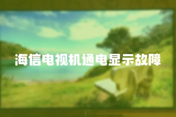 海信電視機通電顯示故障