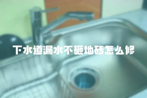 下水道漏水不砸地磚怎么修