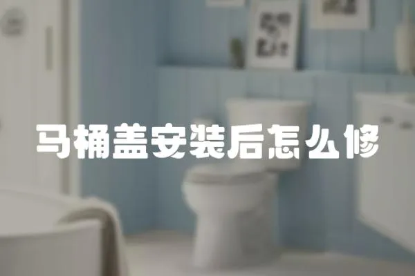 馬桶蓋安裝后怎么修