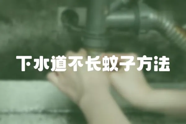 下水道不長(zhǎng)蚊子方法