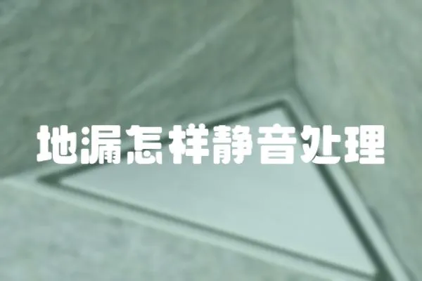 地漏怎樣靜音處理
