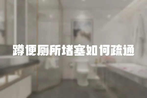 蹲便廁所堵塞如何疏通