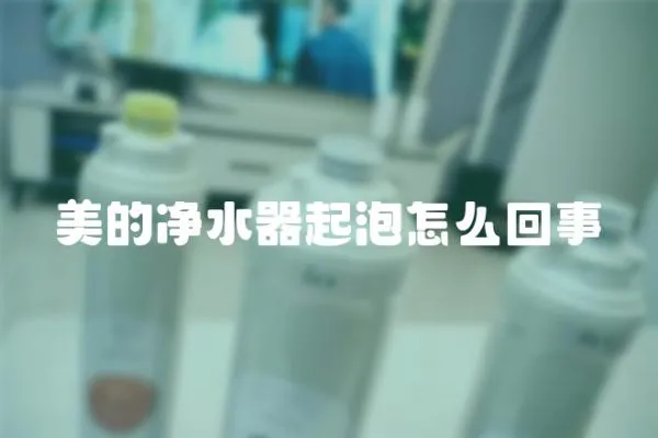 美的凈水器起泡怎么回事