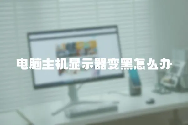 電腦主機(jī)顯示器變黑怎么辦