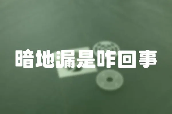 暗地漏是咋回事